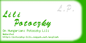 lili potoczky business card